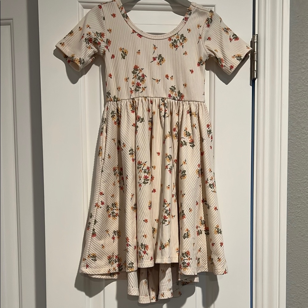 Floral Cream Kids Dress